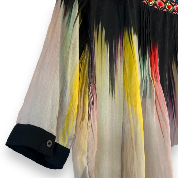 Anthropologie Maeve Splashed Embroidered Peasant Top, Size 0 - Picture 5 of 12